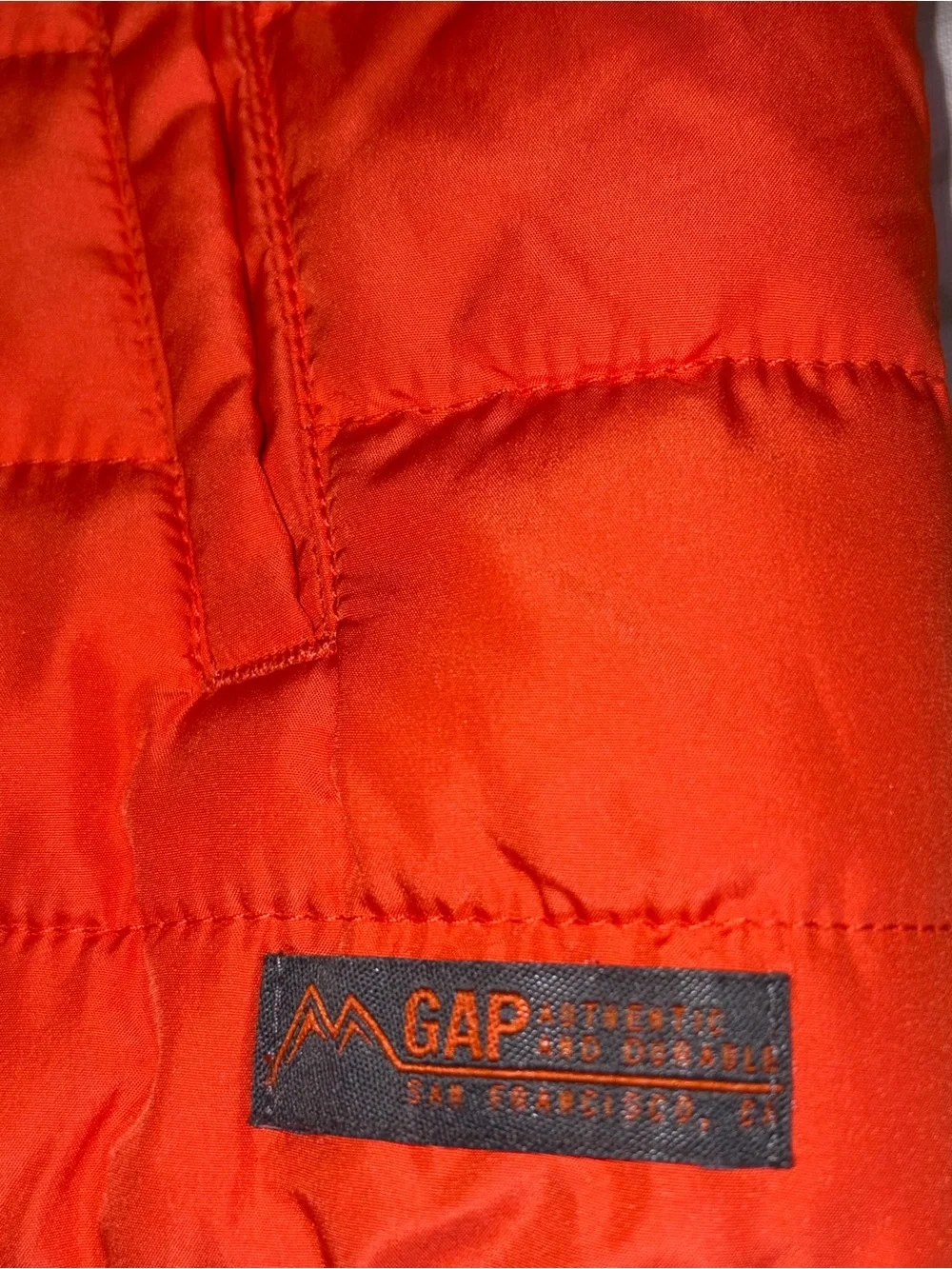 Kids M | GAP Bright Orange Quilted Kids Vest